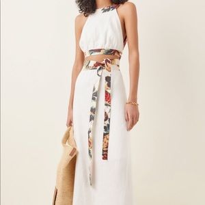 SIR the label white maxi skirt and top set